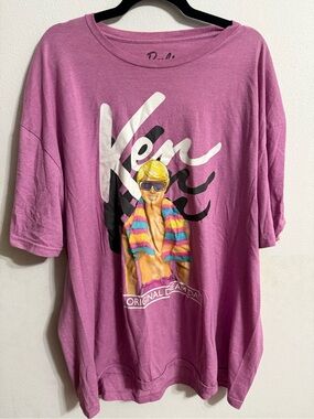 Barbie Purple Graphic Ken Original Dream Date Tee with Multicolor Print